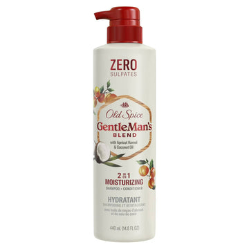 Old Spice Gentleman's Blend 2-in-1 Moisturizing Shampoo + Conditioner, Apricot Kernel & Coconut Oil, 14.8oz