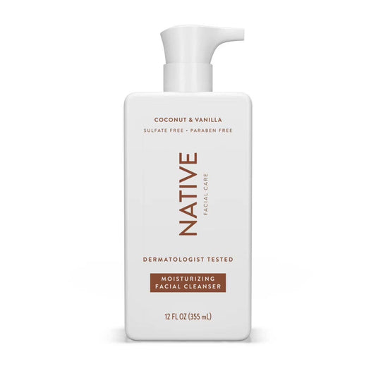 Native Moisturizing Facial Cleanser, Coconut & Vanilla, 12oz