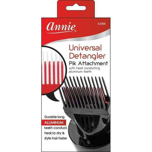 Annie Universal Fit Detangler Hair Dryer Pik Attachment, 1 Count, Black: Default Title