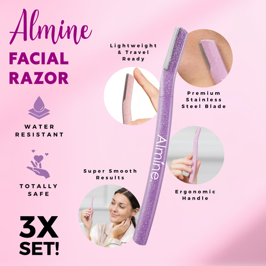 Almine Facial Razor Set, 3 Count Precision Dermaplaners