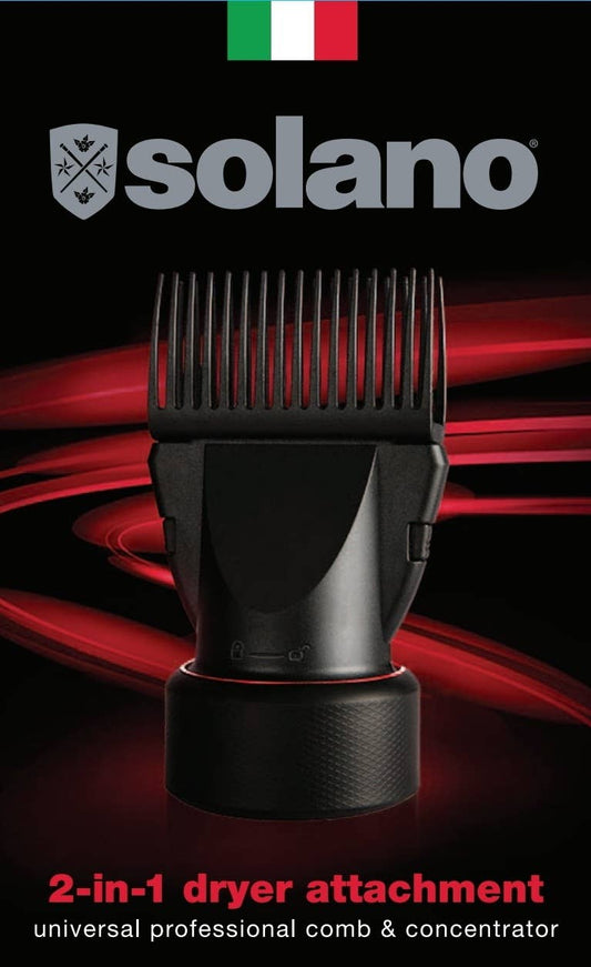 Solano® Universal 2 in 1 Dryer Comb Attachment