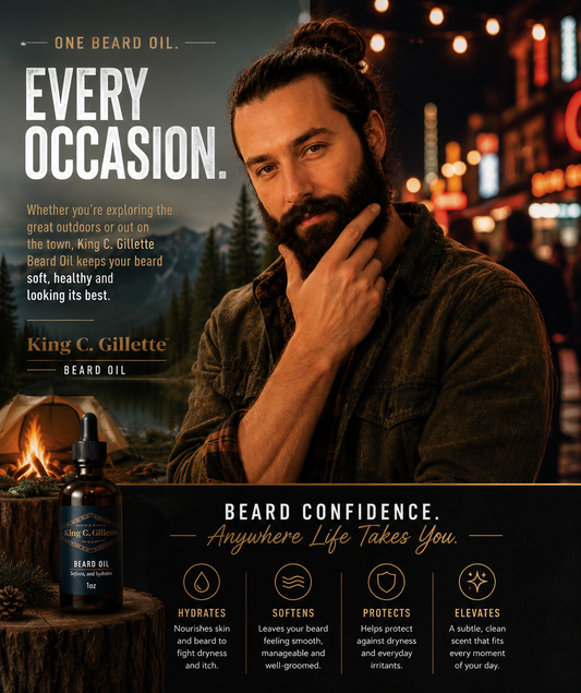 King C. Gillette Beard Oil with Argan Oil, 1oz