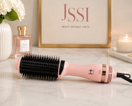 Hot & Hotter Multi-Functional Hair Dryer Brush – 4-in-1 Pressing Comb, Dryer, Curler & Styling Brush