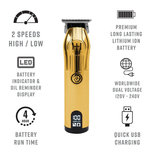 Hot & Hotter Cordless Lithium Outlining Trimmer Gold