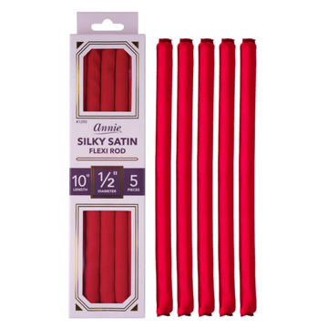 Annie Silky Satin Flexi Rods 1/2 Inch, 5 Count