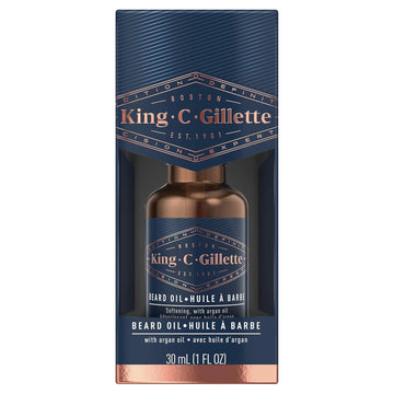 King C. Gillette Beard Oil with Argan Oil, 1oz